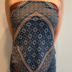Silky Tube Top w/ adjustable knot in back